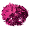 Solid Color 6" Metallic Baton Handle Poms - Metallic Hot Pink