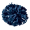 Solid Color 6" Metallic Baton Handle Poms - Metallic Navy Blue