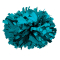 Solid Color 6" Metallic Baton Handle Poms - Metallic Teal