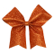 In-Stock Extra Large Soft Glitter Hair Bows - Metallic Orange