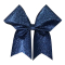 In-Stock Extra Large Soft Glitter Hair Bows - Metallic Navy Blue