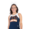 Stock Round Neck Racerback Cheer Uniform Shell Top - Navy Blue