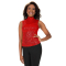 In-Stock Sleeveless Mock Turtleneck Sequin Top - Red