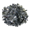 Solid Color 6" Metallic Baton Handle Poms - Metallic Silver