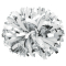 Two Color 6" Metallic Baton Handle Poms - Metallic Silver/Metallic White