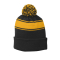 Sport-Tek® Stripe Pom Pom Beanie - Black/Gold