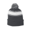 Sport-Tek® Stripe Pom Pom Beanie - Grey/White