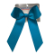In-Stock Small Grosgrain Bow with Extended Tails - Columbia Blue
