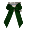 In-Stock Small Grosgrain Bow with Extended Tails - Forest Green