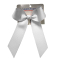 In-Stock Small Grosgrain Bow with Extended Tails - White