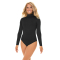 Poly/Spandex Blend - Mock Turtleneck Bodysuit - Black