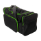 Sports Duffel Bag with Contrasting Zipper - Black/Lime Green
