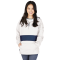 Classic Striped Pullover by Charles River - White/Navy Blue