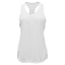 Ladies Grid Singlet Tank - White