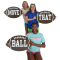 Custom Football Shaped Pep Rally Sign Printed on One Side - 15" x 24"
