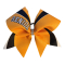 In-Stock Extra Large Sublimated Striped Senior Bow - Bright Gold