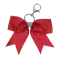 Glitter Keychain Bow - Red