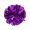 Solid 4" Metallic Baton Handle Poms - Metallic Purple