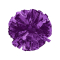 Solid 4" Metallic Baton Handle Poms - Metallic Purple