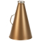 12" Riveted Plastic Megaphone - Metallic Gold