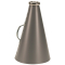 12" Riveted Plastic Megaphone - Metallic Silver
