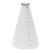 12" Riveted Plastic Megaphone - White