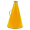 15" Riveted Plastic Megaphone - Bright Gold