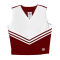 Stock V-Neck Classic Cheer Uniform Shell Top - Closeout - Light Maroon - All Sales Final