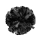 Solid 4" Metallic Baton Handle Poms - Metallic Black