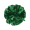 Solid 4" Metallic Baton Handle Poms - Metallic Forest Green
