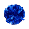 Solid 4" Metallic Baton Handle Poms - Metallic Royal Blue
