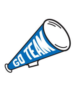 Go Team Megaphone Press On Waterless Temporary Tattoos