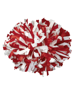 6" Plastic 2 Color Baton Handle Cheerleading Pom