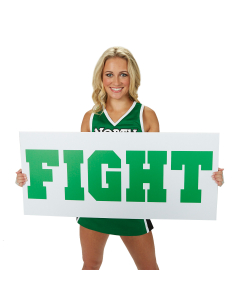 Custom Rectangle Pep Rally Sign Printed on One Side - 16 in. x 36 in.