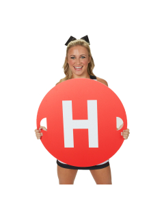 Set of 3 - Custom Round Pep Rally Signs Printed on One Side- 24 in. x 24 in.