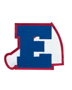 3 Color Tackle Twill Single Letter with Megaphone (TSLME3)