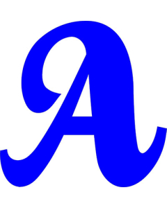 1 Color Tackle Twill Single Script Letter (TSLWCP1)