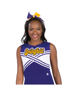 Stock Sweetheart Neck Cheer Uniform Shell with Criss Cross Design