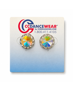 AB Crystal Earrings - Pierced Stud