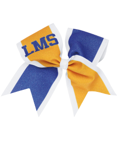 CC Fusion Extra Large Diagonal Flip Grosgrain Glitter Bow with Initials (HBCCGRV)