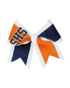 CC Fusion Extra Large Diagonal Flip Grosgrain Glitter Bow with Initials (HBCCGRV)