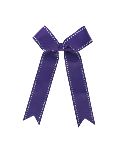 Small Narrow Bow with Rhinestone Edge