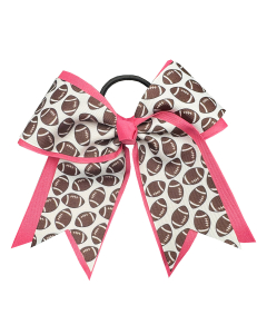 Extra Large Double Layer Bow with Football Ribbon