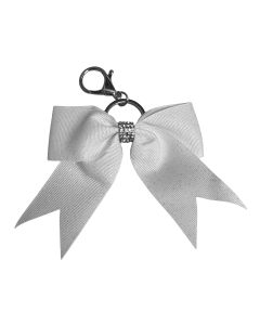Glitter White Keychain Bow