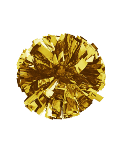 Solid 4" Metallic Baton Handle Pom