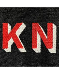 Two Color Block Shadow Initials Monogram (MILBKSH)