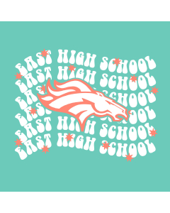 2 Color Mascot Wave Screenprint Design (CTND262)