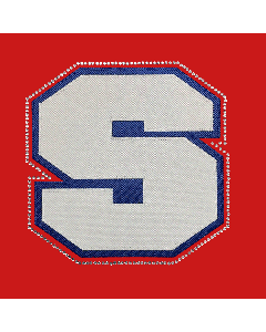 Two Color Tackle Twill Lettering with Rhinestone Outline (TSLWPR2-RO)