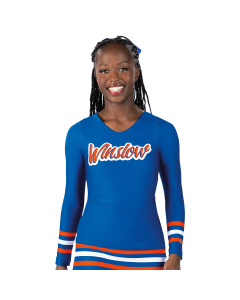 CC Fusion Sublimated Long Sleeve V-Neck Top - Campus Collection (SBDLSVF-043)
