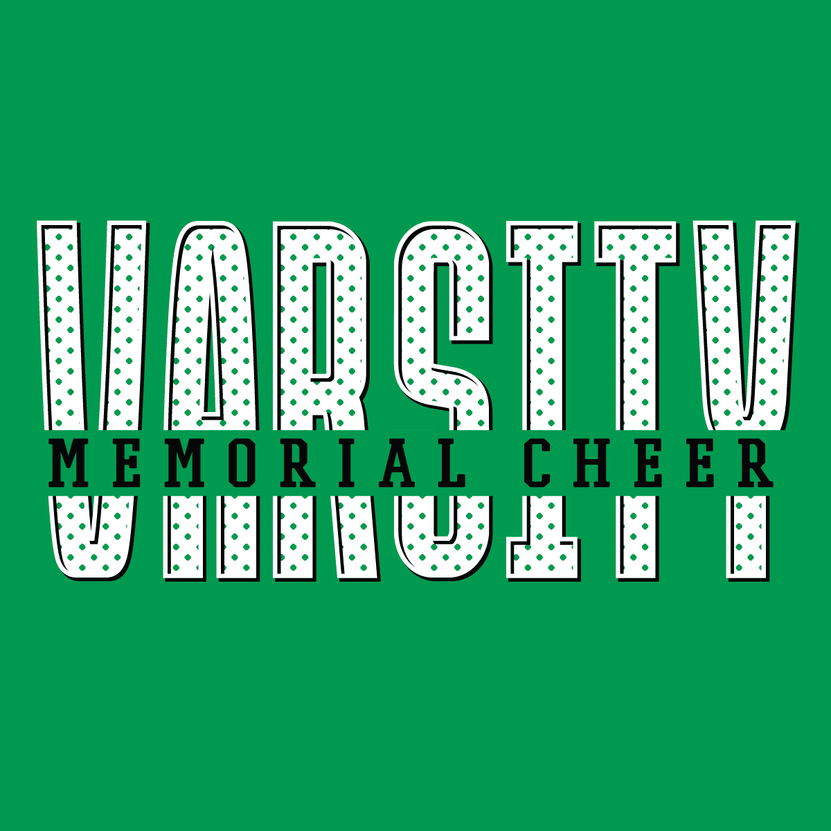 2 Color Polka Dot Text Cutout Screenprint Design (CTND194)